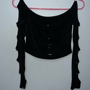Long sleeve see through top